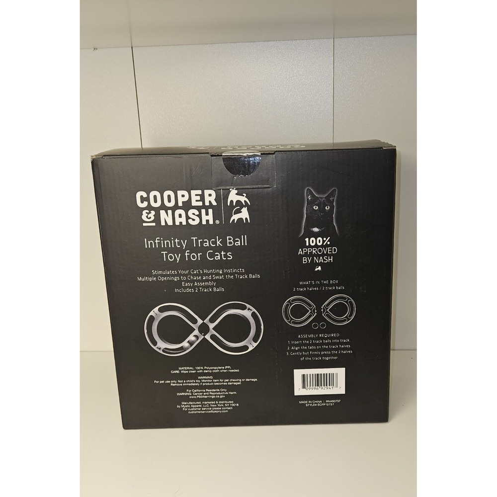 Cat Toy NEW Cooper & Nash Infinity Track Ball Toy For Cats (2 Balls Included)